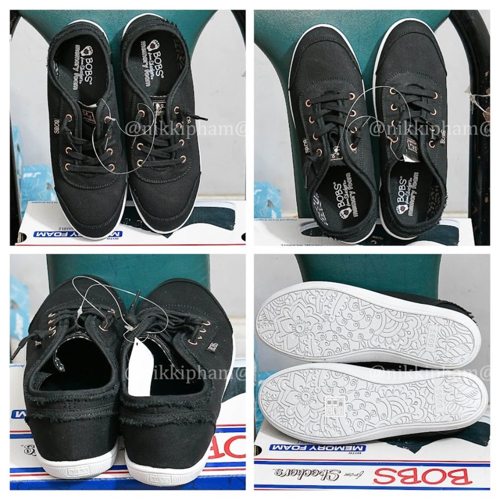 Skechers Women's BOBS  Cute Sneaker IN BLACK